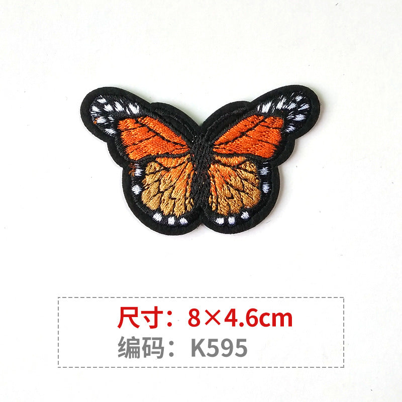 Wholesale Color Embroidered Butterfly Cloth Embroidery Patches